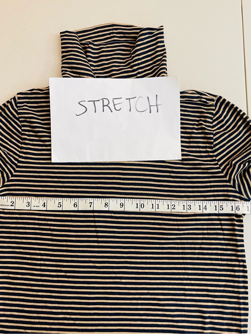 J. Crew Navy/Camel Striped Turtleneck Top Women Size XS Soft Lightweight Casual